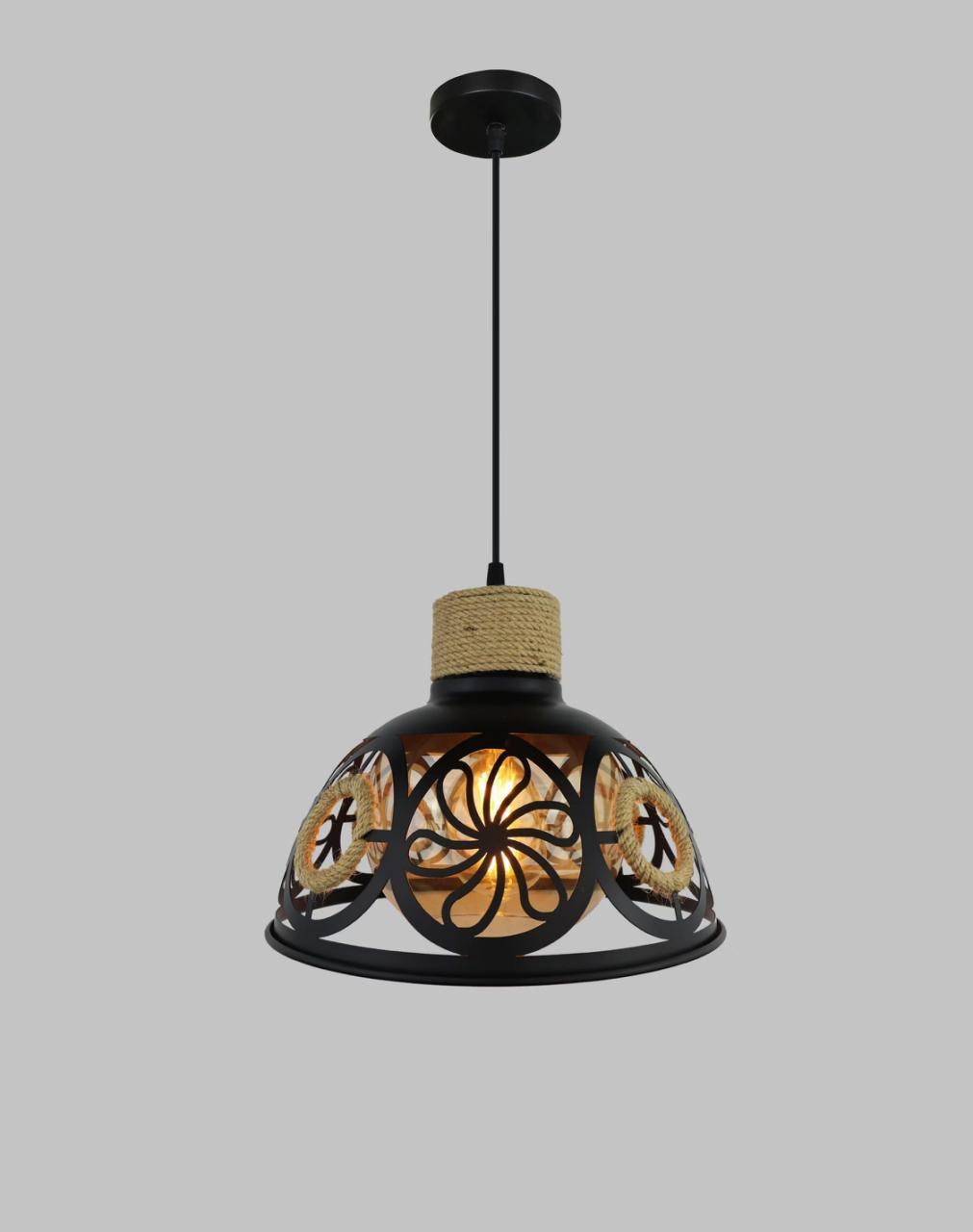 Rustic Industrial Cage Pendant Lamp – Modern Ceiling Fixture for Home & Café.