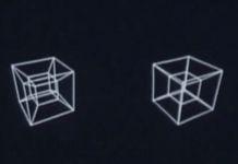 Mind bending animation of an 4D object in 3D 4D Object animated in 3D