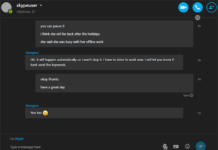 Night theme and Sending files on Skype Web Skype Night mode