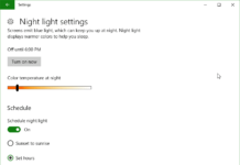 F.lux alternative “Night Light” now baked into Windows 10 Windows Night Light Settings on Windows 10
