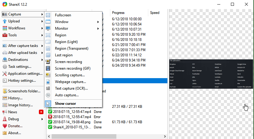 ShareX Clip Record Upload