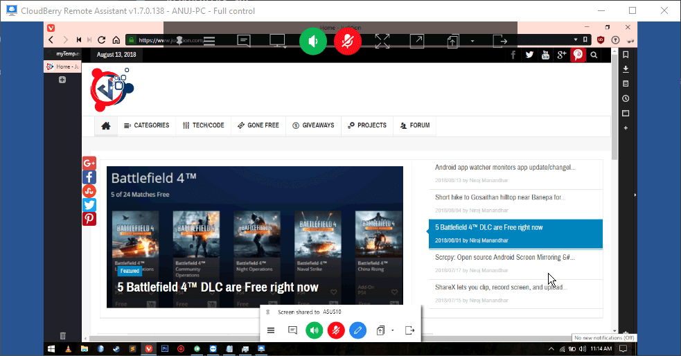CloudBerry Remote Desktop Assistant