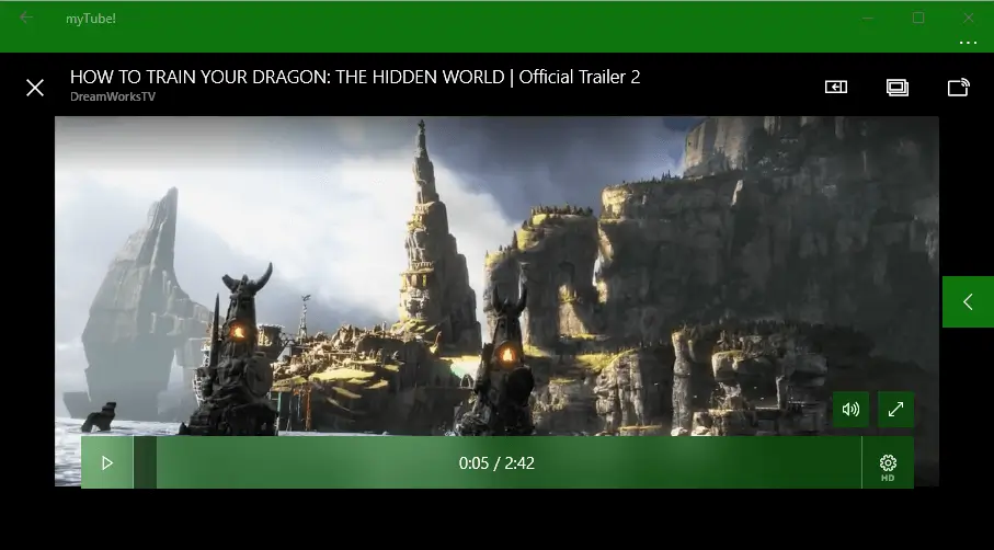 myTube Youtube Player for Windows 10