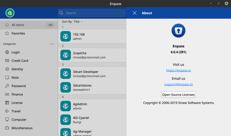 Enpass 6.0 Linux Mint Installation