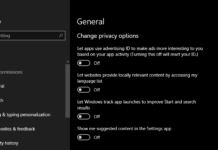 Strengthening Privacy and Debloating Windows 10 with free tools Windows 10 privacy settings screen