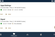 Backup signal messenger chats to cloud on Android Screenshot of Foldersync showing the signal folder sync with the remote folder completed successfull