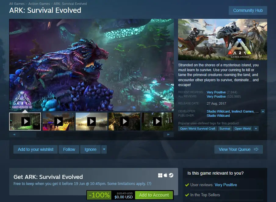 ARK: Survival Evolved Free Giveaway