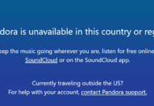 Unblock Pandora Music outside USA A screenshot of pandora website being blocked outside specific countries