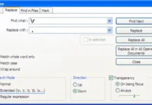 Remove Line Breaks with Notepad++ Notepad++ to replace line breaks