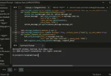 Command Prompt/Terminal in Sublime Text in split-view