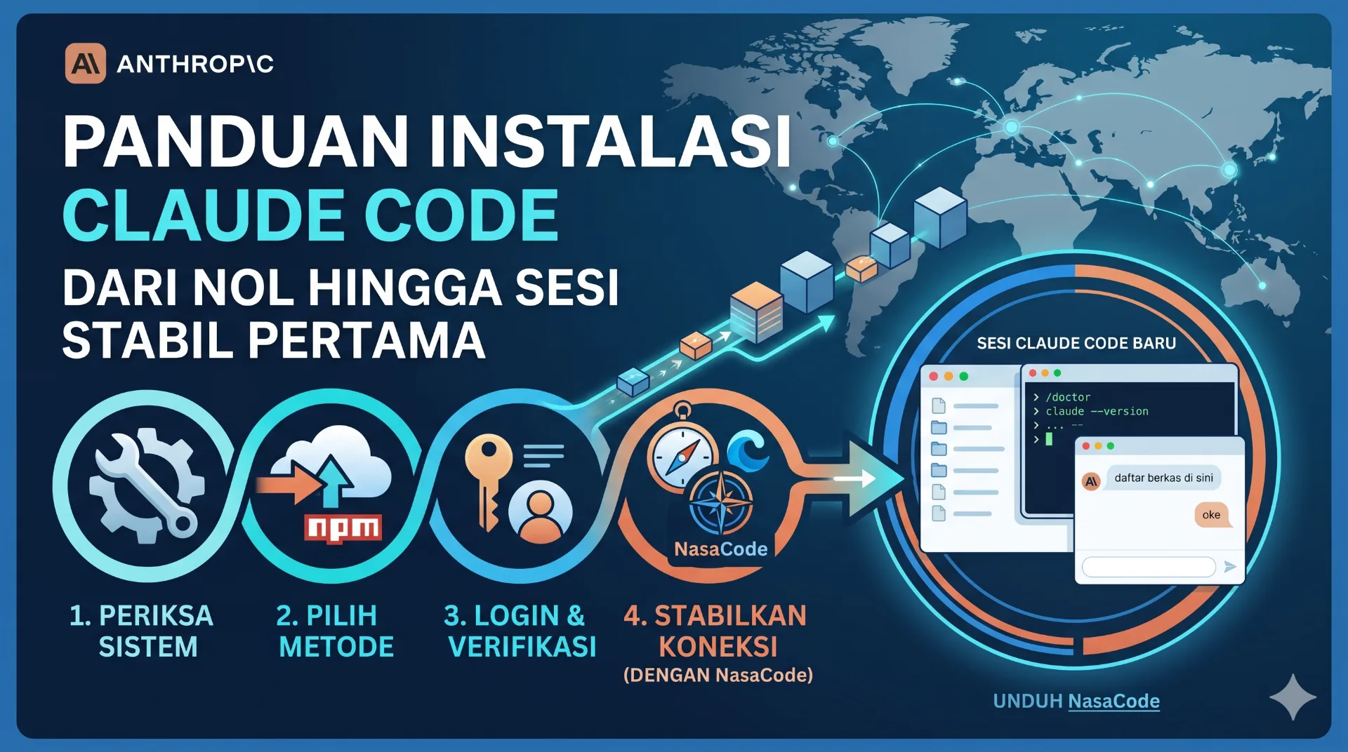 Panduan Instalasi Claude Code: Dari Lingkungan ke Run Pertama Stabil