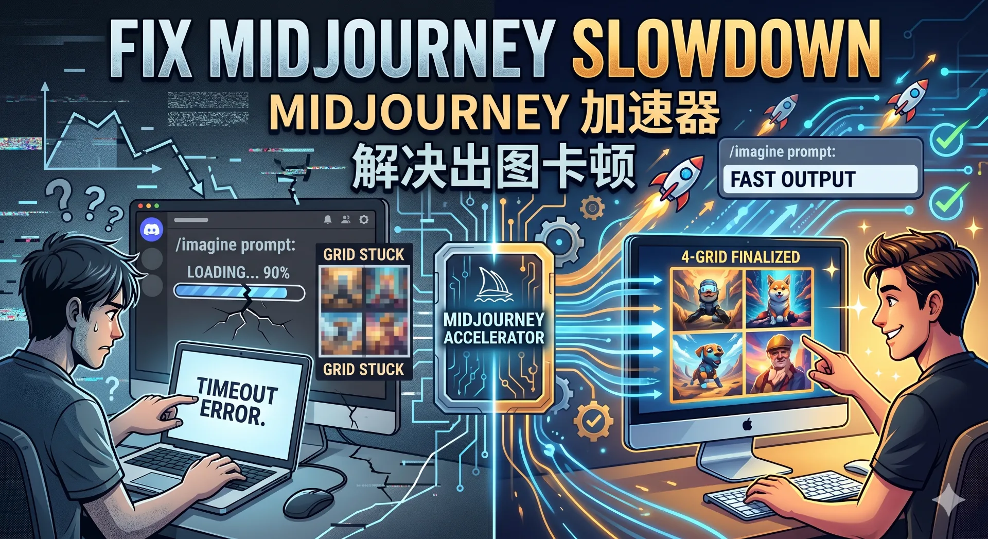 Midjourney 卡在 90%不动?Discord 网关的两个超时窗口先搞清楚