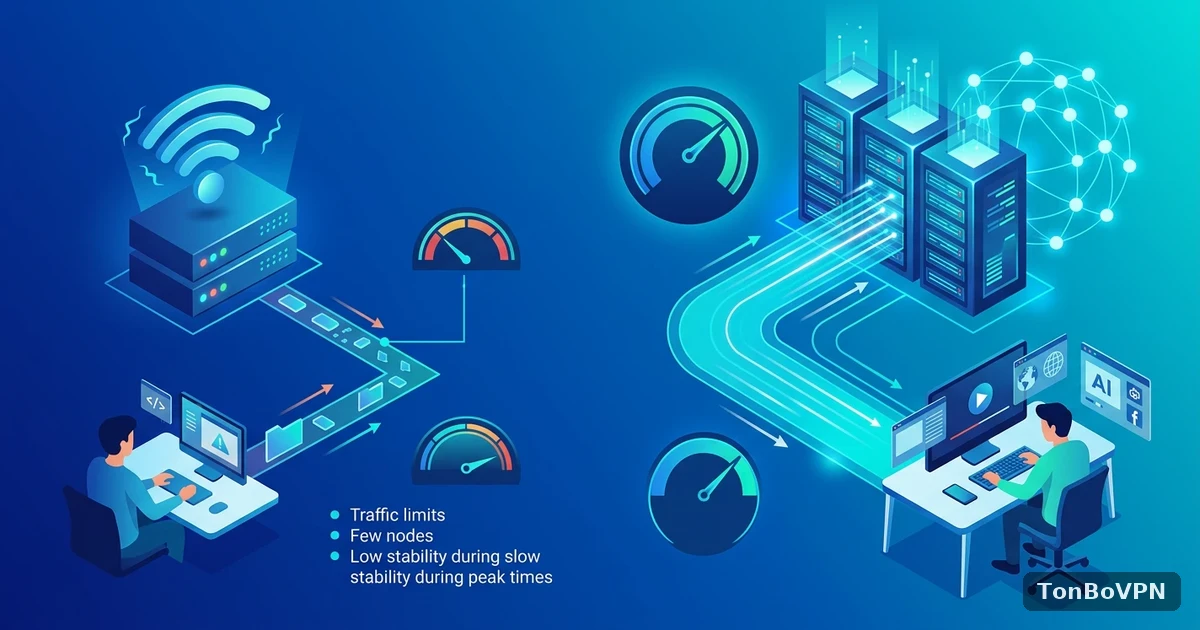 免费 VPN 到底有多少局限?TonBoVPN 坦诚讲清楚