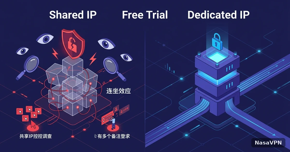 独享IP与共享IP免费试用期风控稳定性实测对比