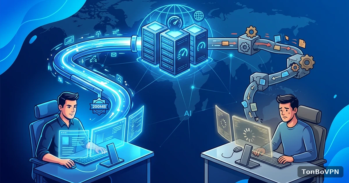 TonBoVPN 免费版和 VIP 线路差多少?一组实测数据说清楚