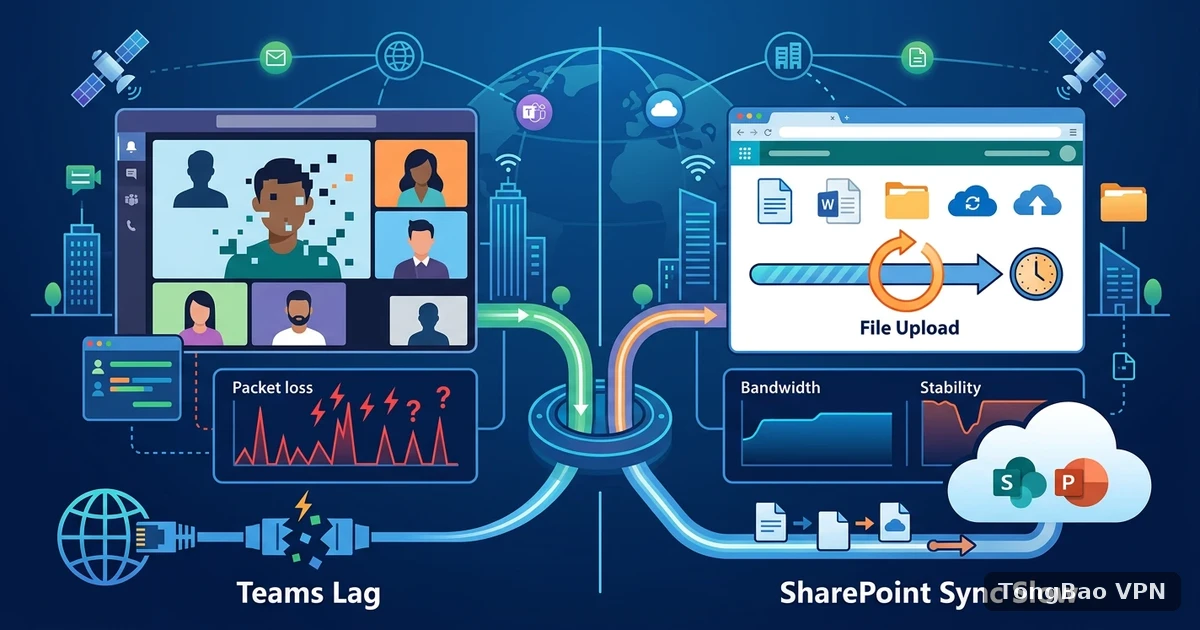 Microsoft 365团队跨境协作卡顿:Teams会议、SharePoint同步慢怎么破