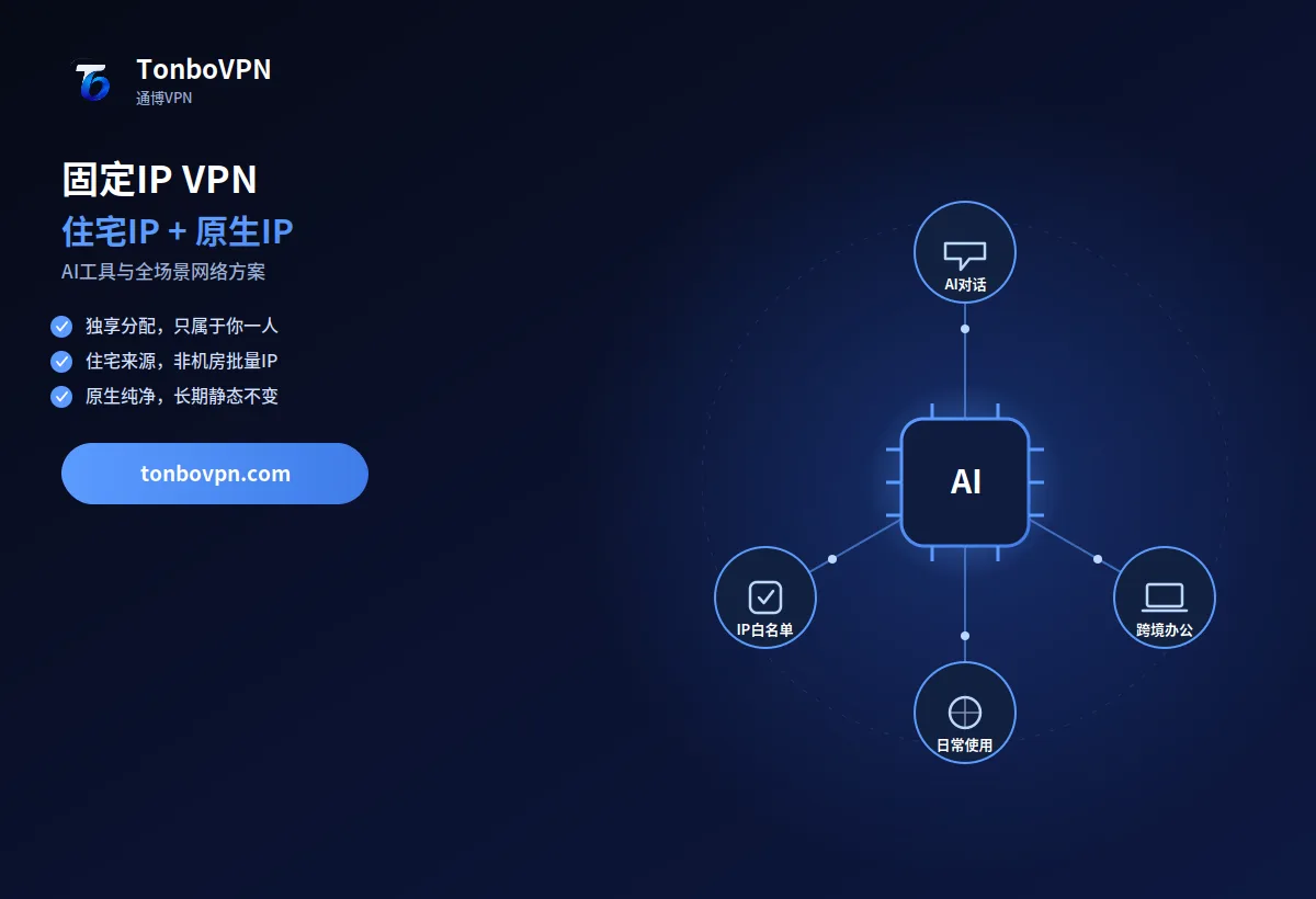 固定IP VPN:住宅IP+原生IP,AI与全场景方案