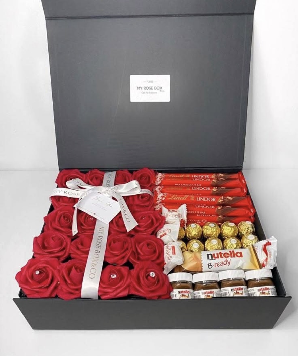 Box rose au chocolat