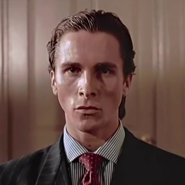 American Pyscho clip meme template blank