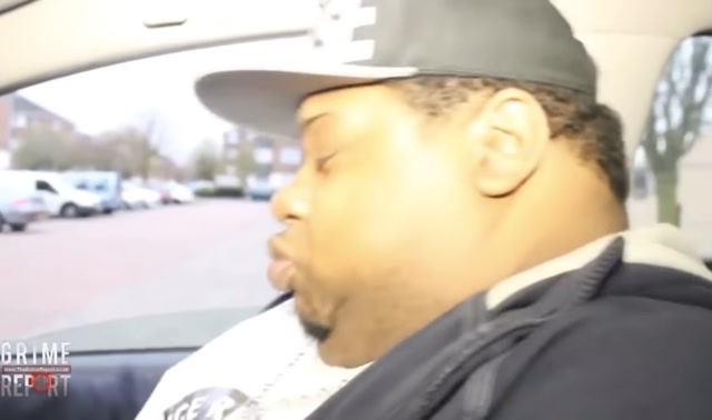 Big guy in car Laughing meme template variant 1