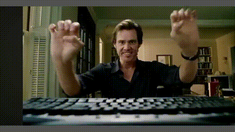 Jim Carrey Typing Meme meme template blank