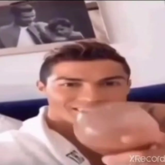 Ronaldo drinking Meme meme template variant 1