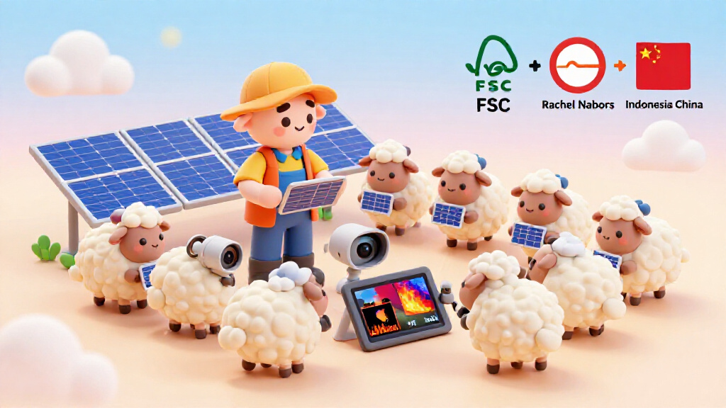 Farmer uses sheep to maintain solar farms in agrivoltaics practice