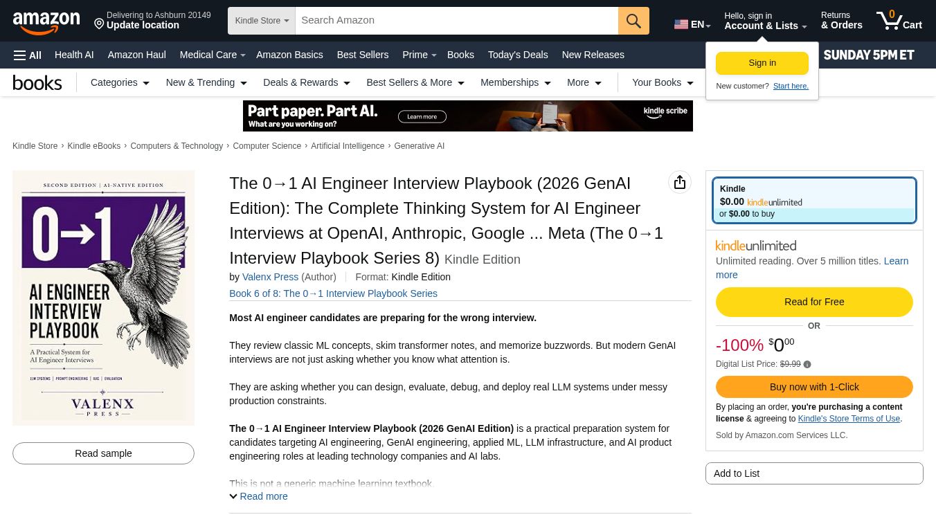 0-to-1 AI Engineer Playbook (2026)