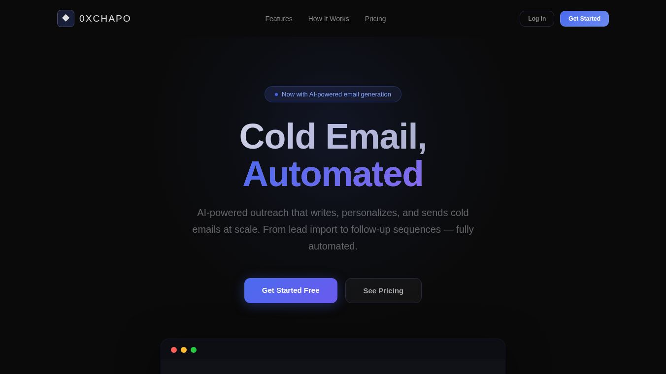 0xChapo — Cold Email, Automated