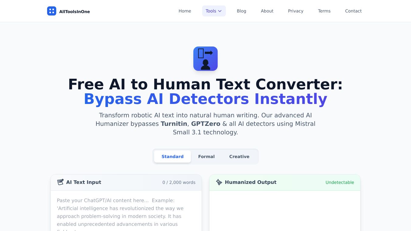 100% Free AI-to-Human Text Converter