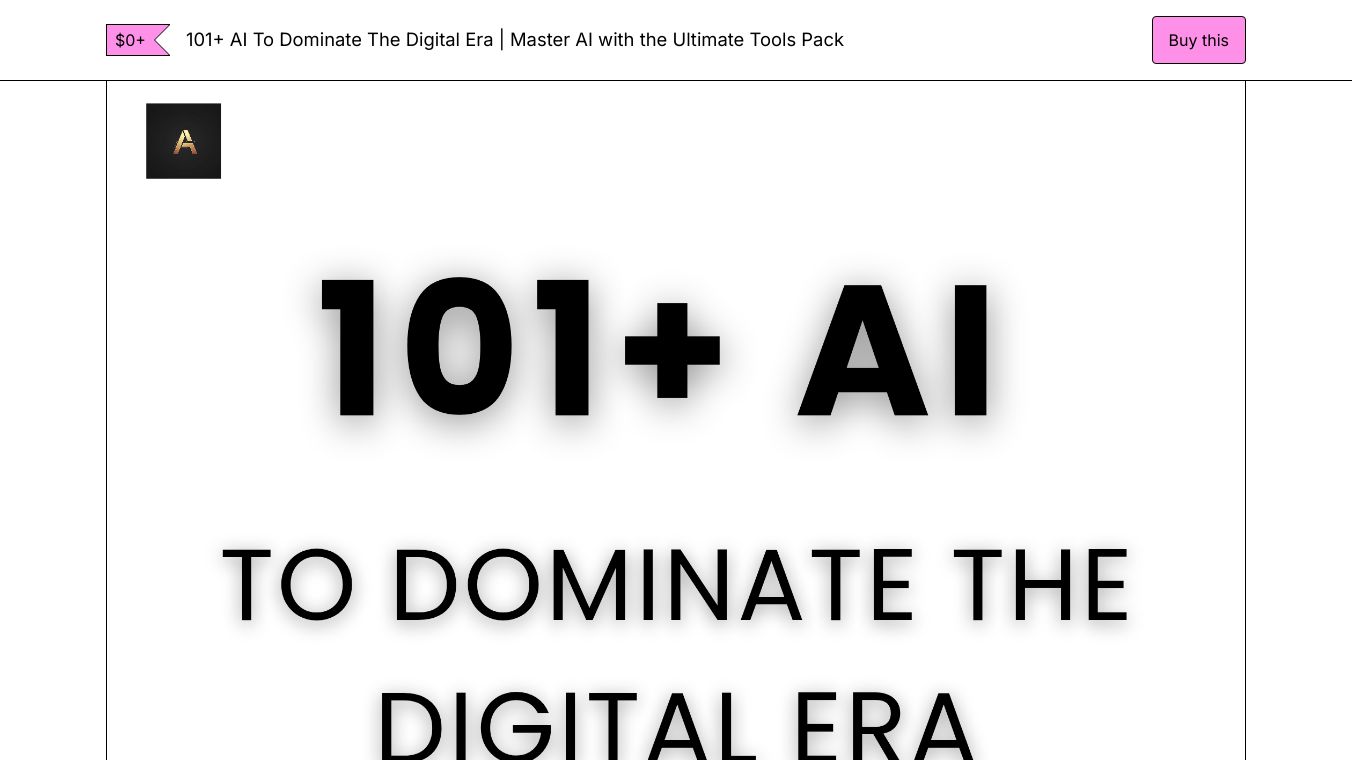 101+AI Tools Digital Pack