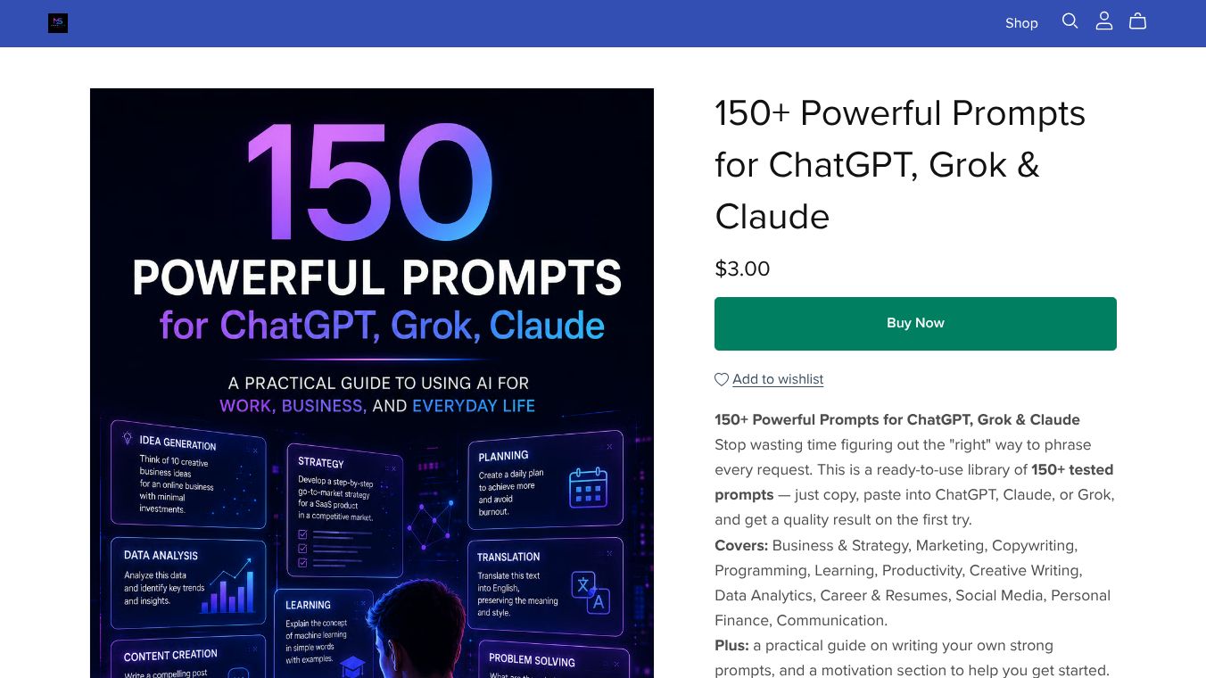 150+ AI Prompts