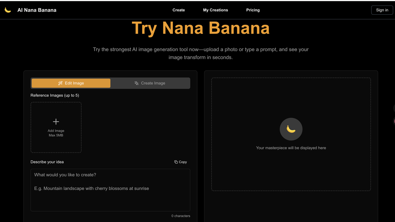 AI Nana Banana: Fast AI Image Editor & Generator
