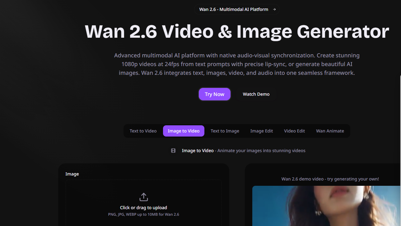 Wan 2.6 Video & Image Generator