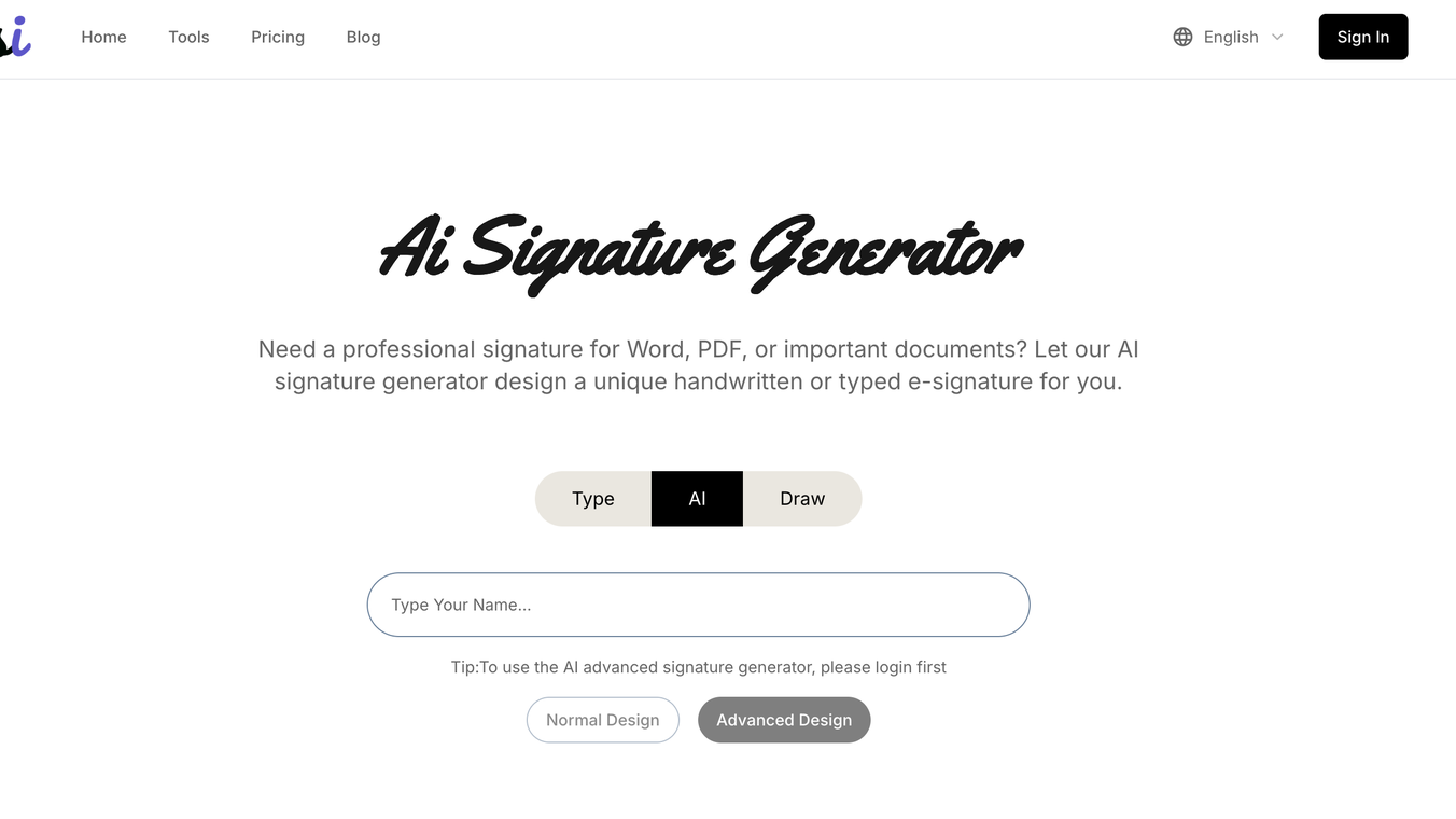 AI Signature Generator