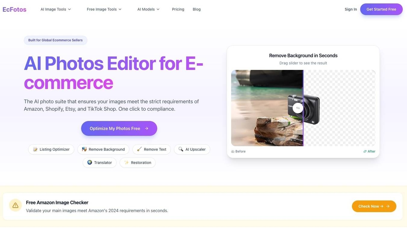 ECFotos | AI Photos Editor for E-commerce
