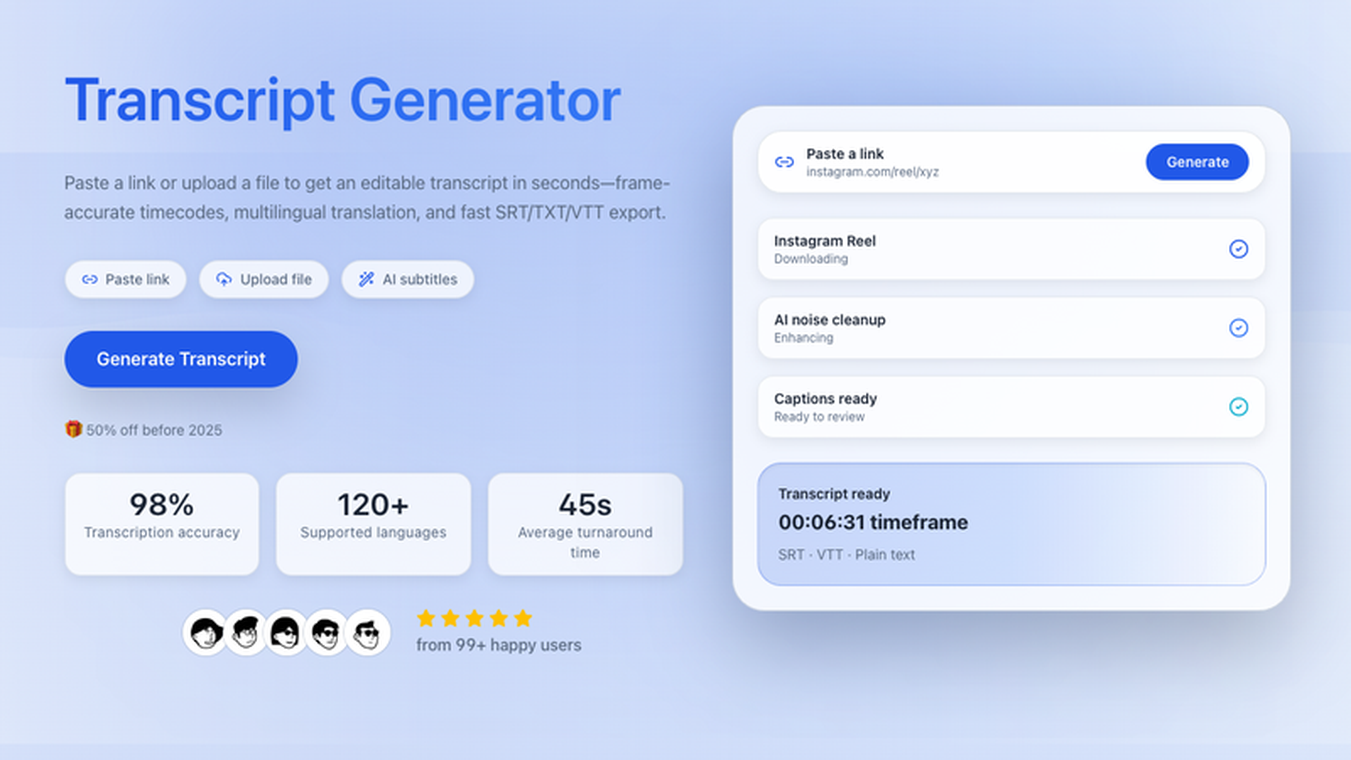 Transcript Generator AI