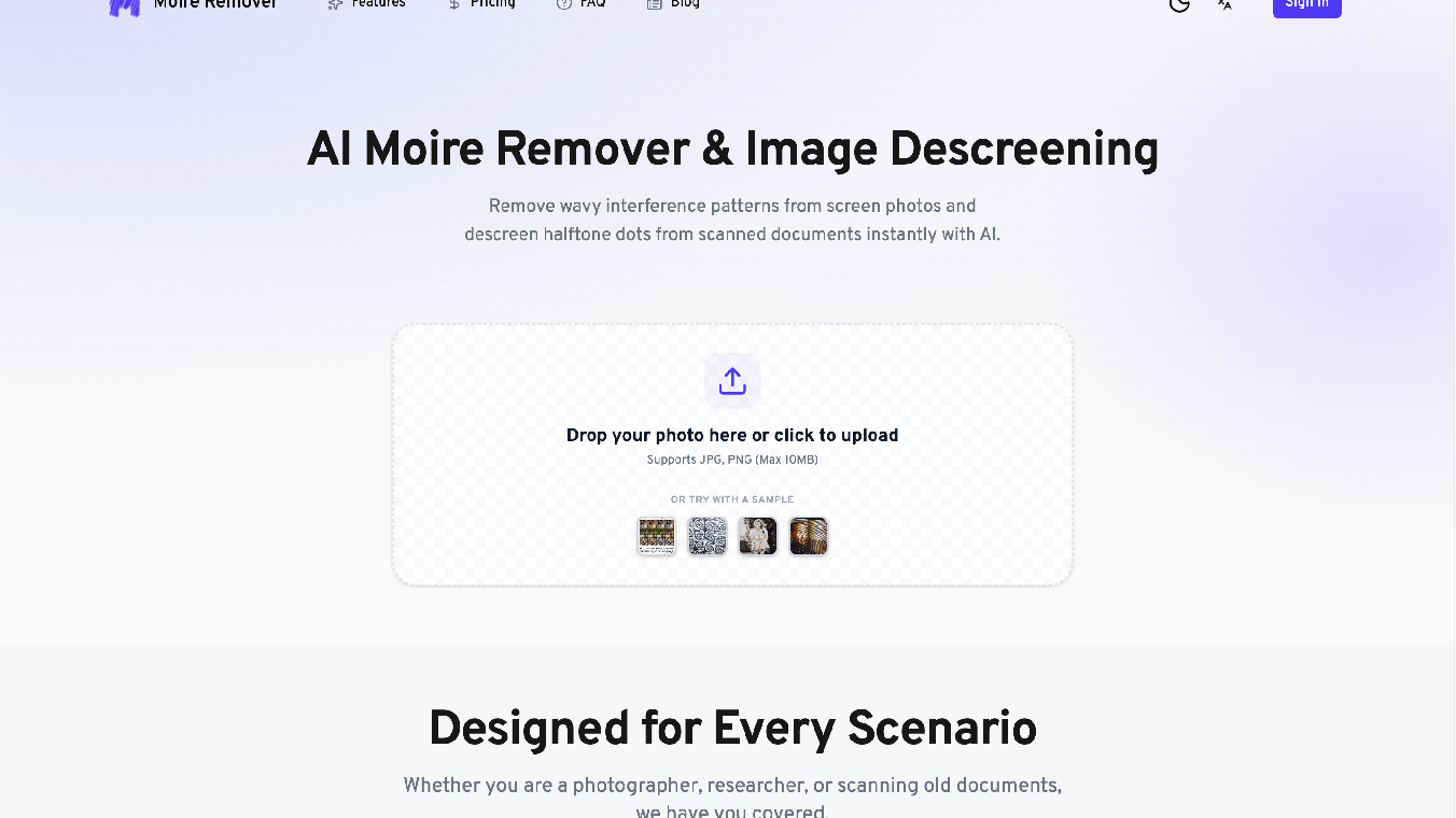 AI Moire Remover