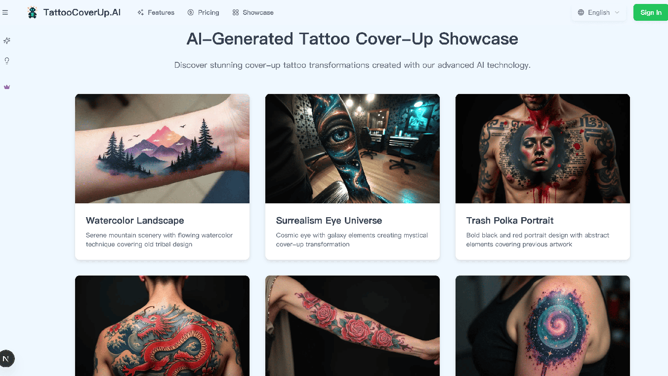 TattooCoverUp.AI - Revolutionary AI tattoo cover-up generator