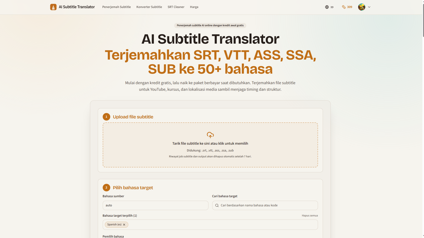 AI Subtitle Translator
