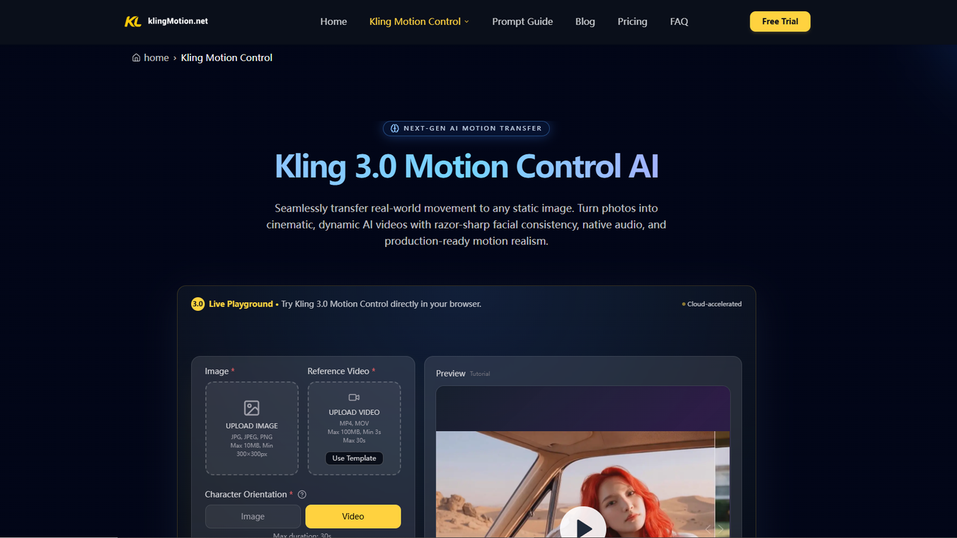 Kling 3.0 Motion Control