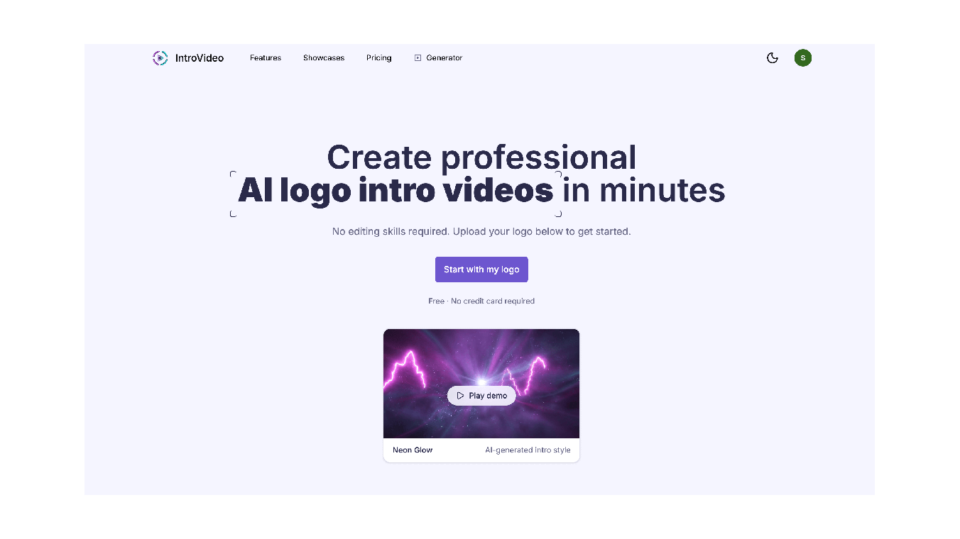 IntroVideo - AI Logo Intro Video Generator