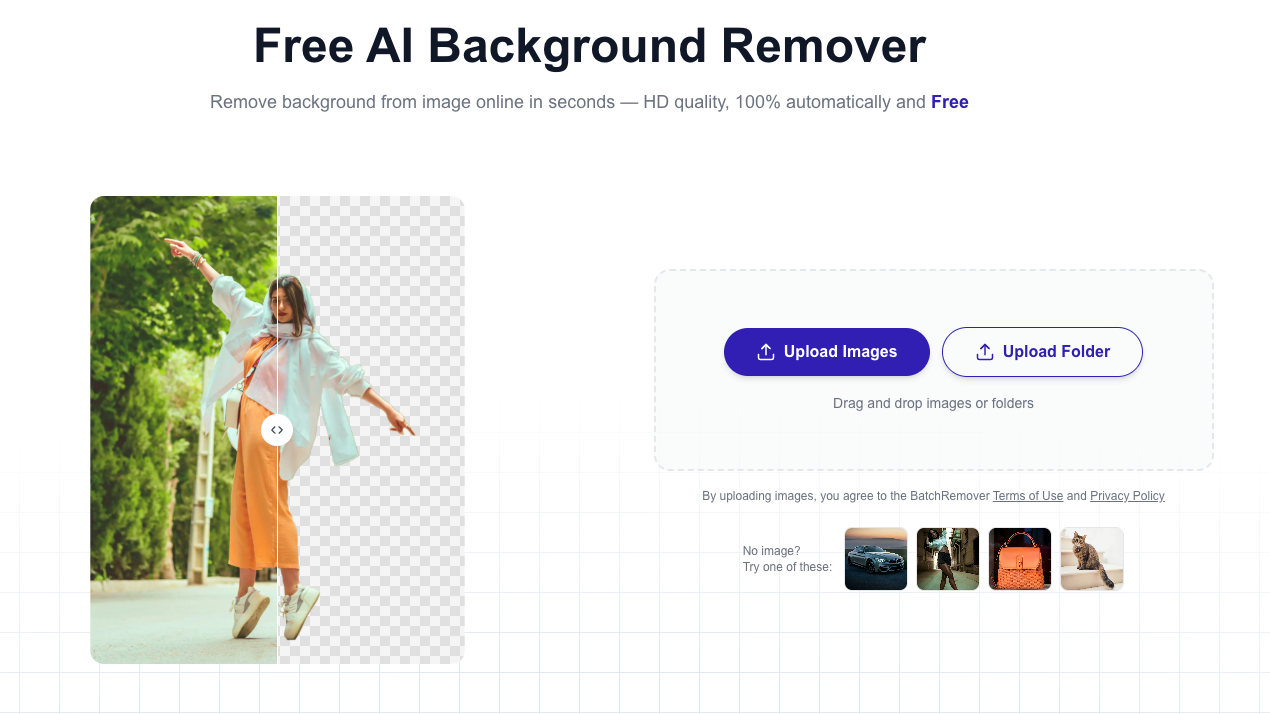 BatchRemover – Free AI Background Remover