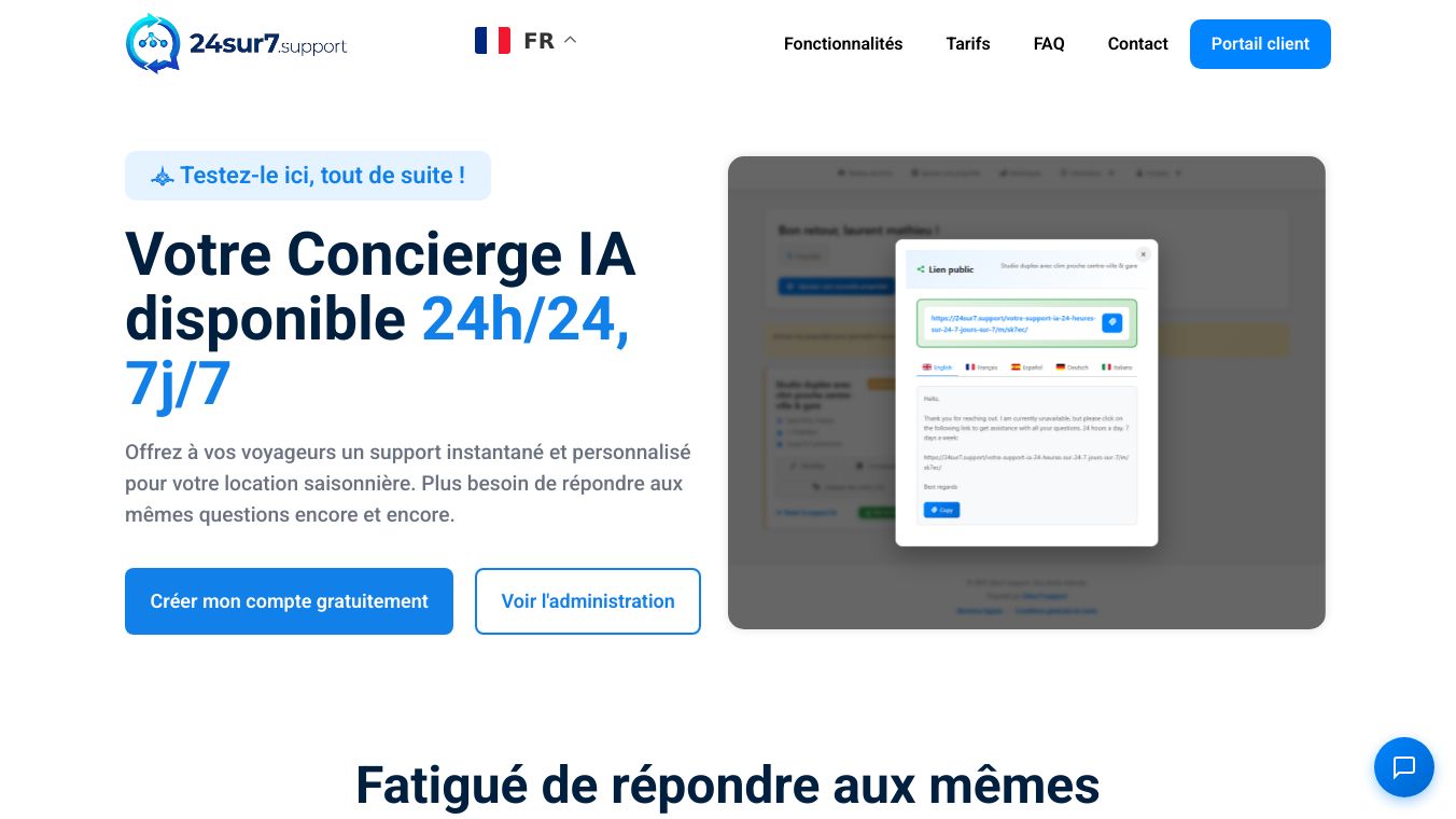 24sur7.support - Votre support IA 24/7