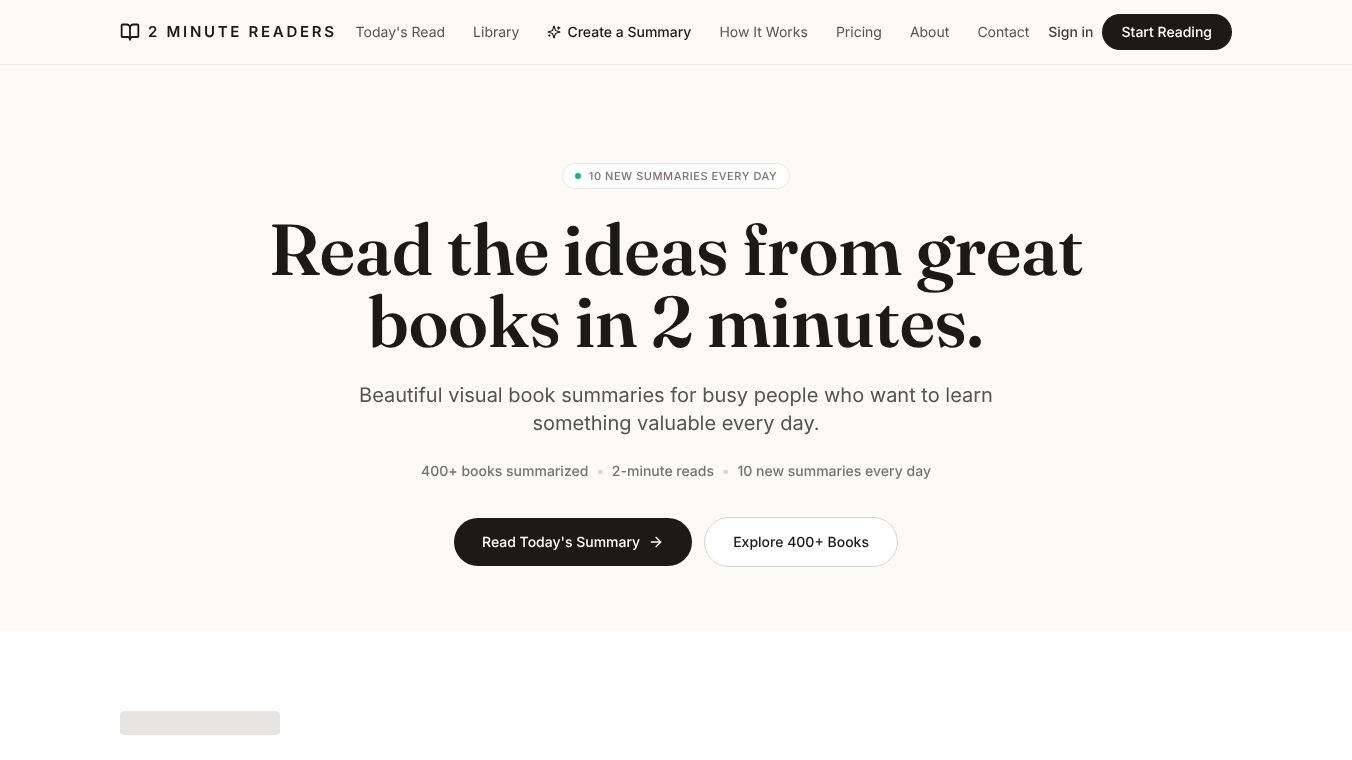 2 Minute Readers