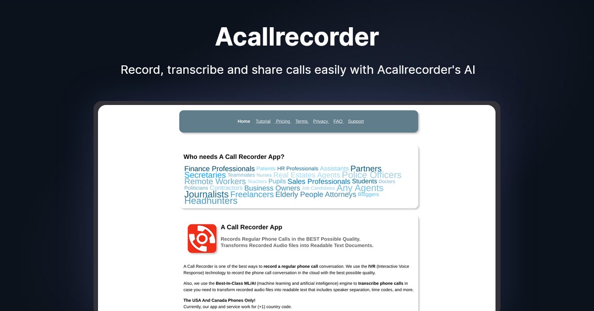 A Call Recorder App