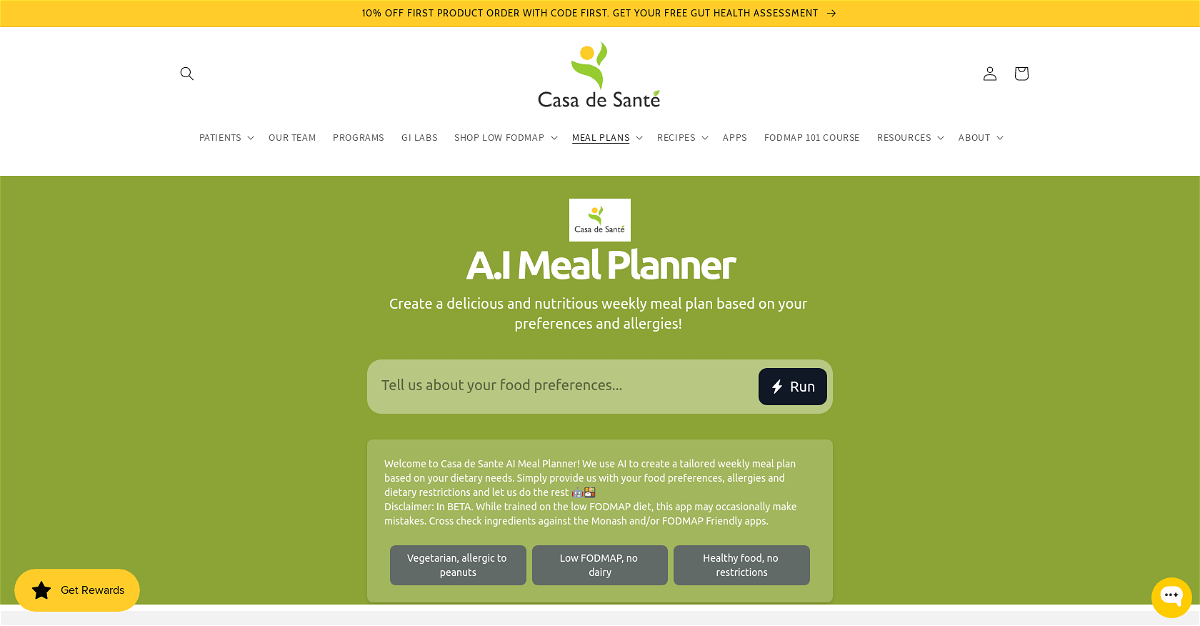 A.I Meal Planner