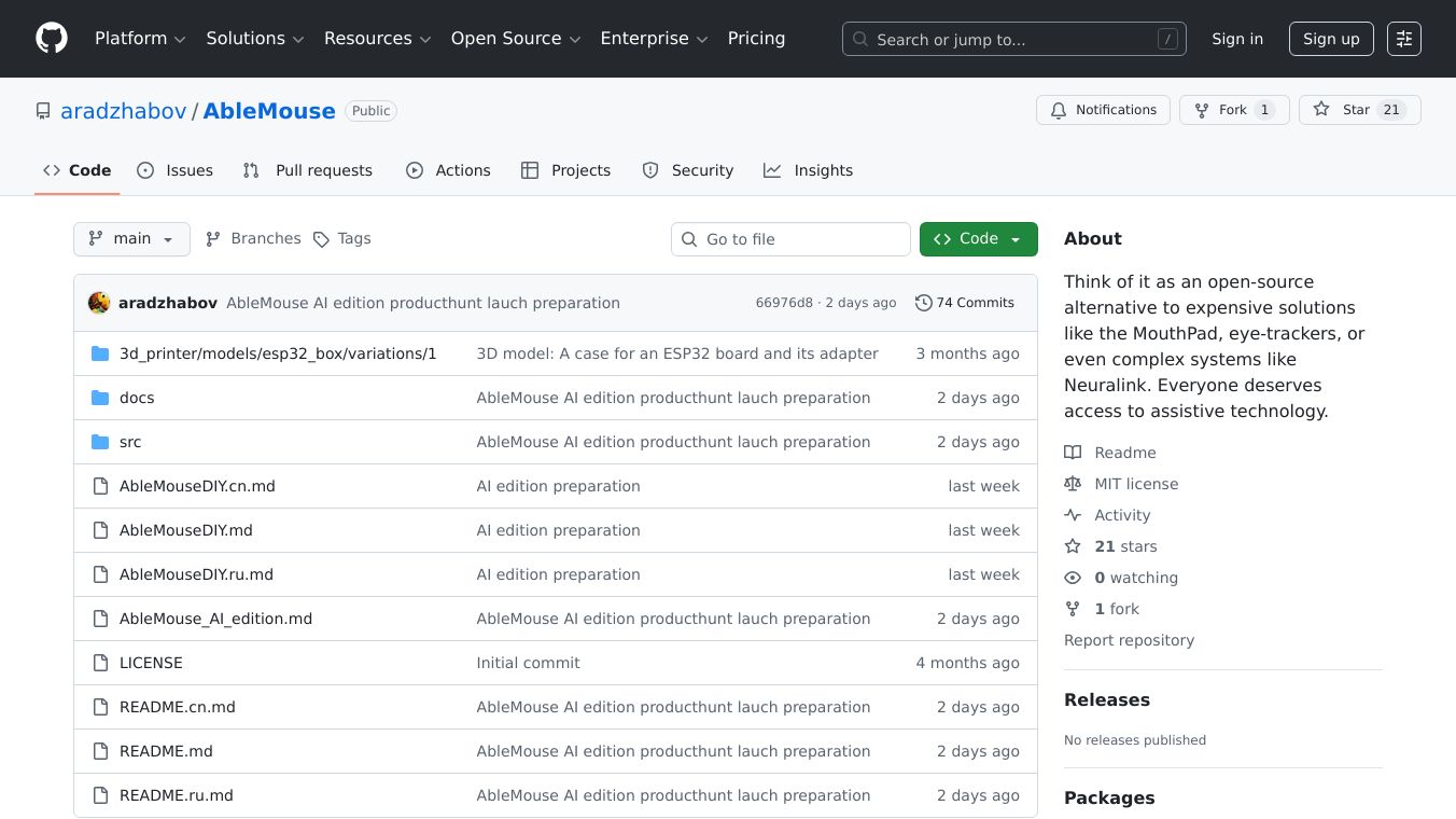 AbleMouse AI edition