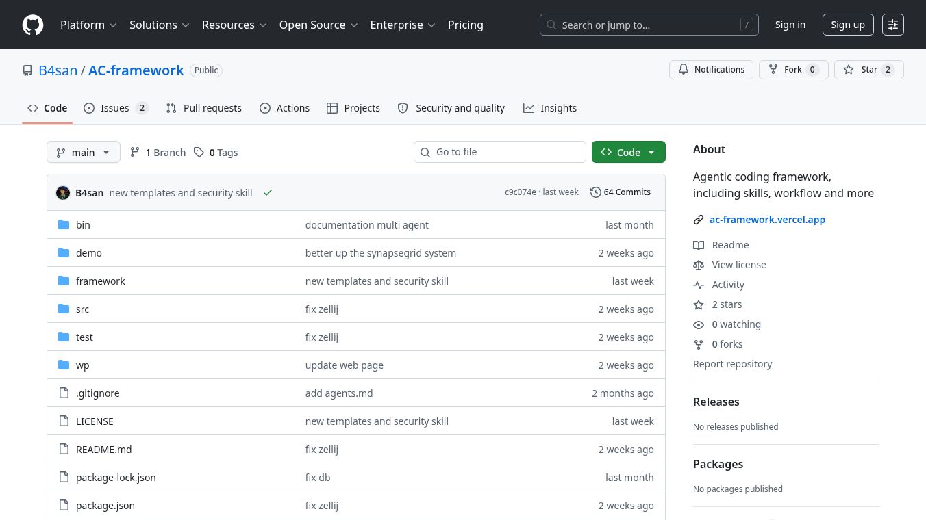 AC Framework — Agentic Coding Framework