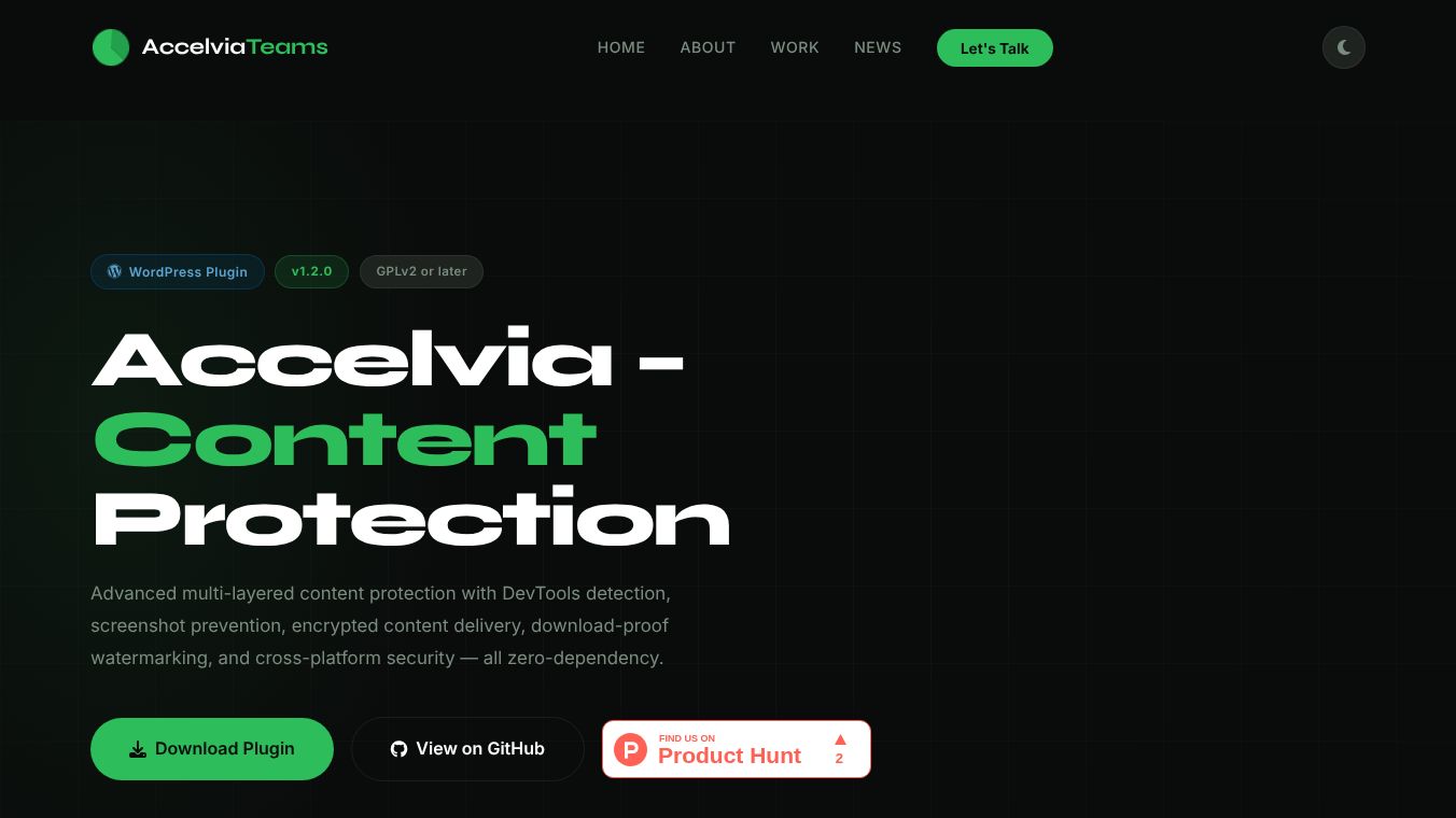 Accelvia Content Protection